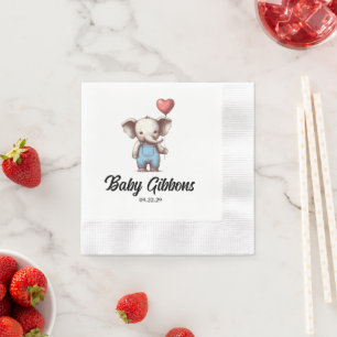 Elephant Baby Shower Napkin