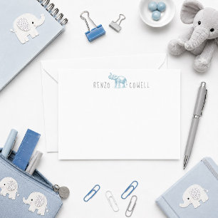 Elephant Baby Shower Note Card