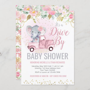 Elephant Baby Shower Parade Invitation