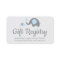 Elephant Baby Shower Registry Inserts in Blue