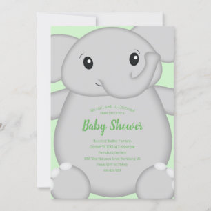 Elephant Baby Shower Safari Invitation