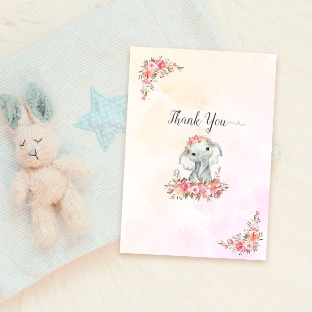 Elephant Baby Shower Thank You (Creator Uploaded)