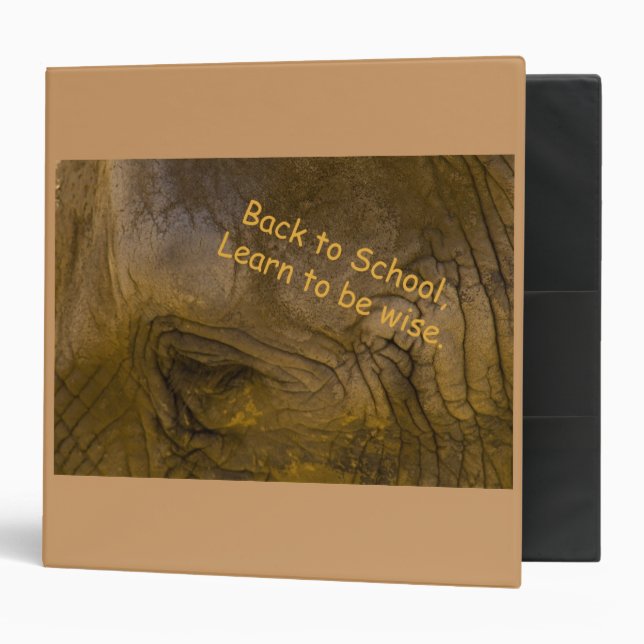 Elephant Back to School Binder (Front/Inside)