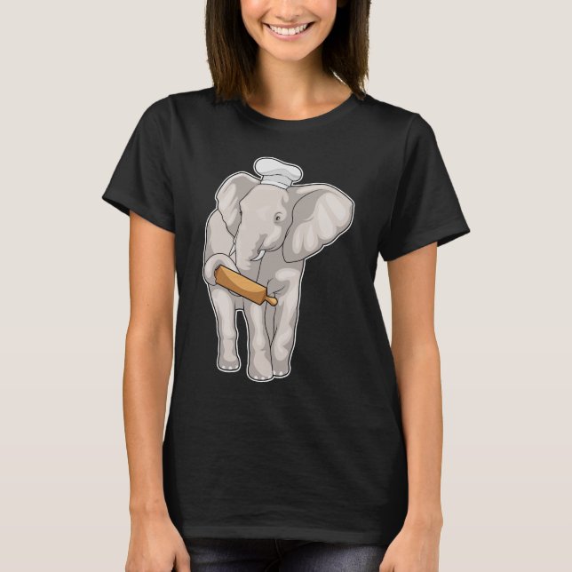 Elephant Baker Rolling pin T-Shirt (Front)