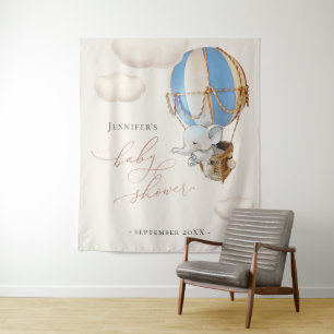 Elephant Balloon Clouds Tapestry