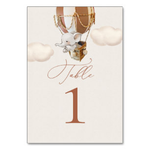 Elephant Balloon Table Number