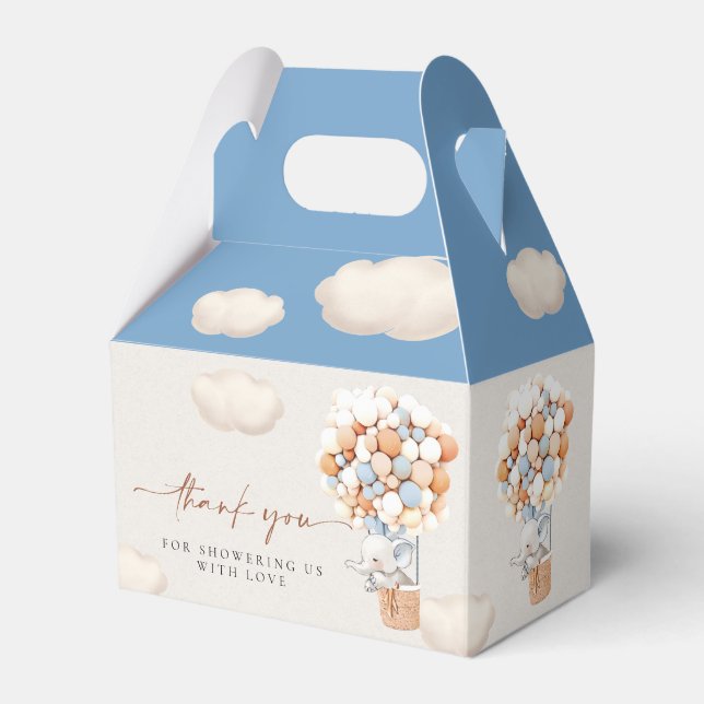 Elephant Balloons Favour Box (Front Side)