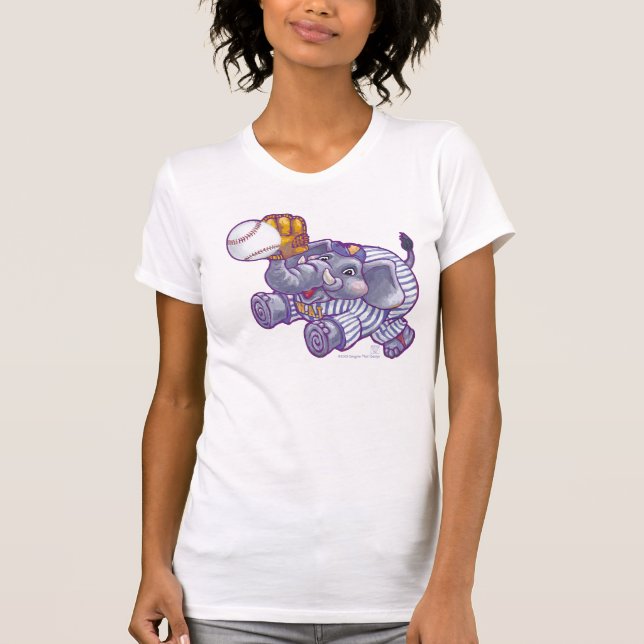 Elephant Baseball Star T-Shirt (Front)