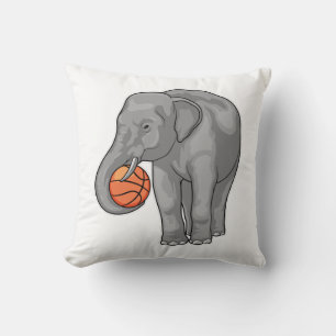 Elephant Basketball player Basketball Throw Pillow
