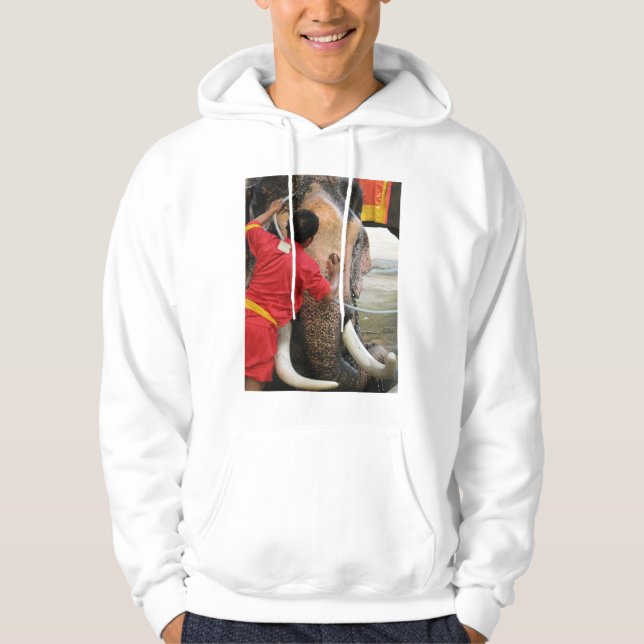 Elephant Bathtime ... Ayutthaya, Thailand Hoodie (Front)