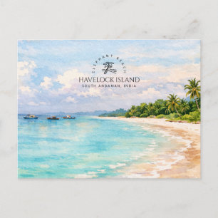 Elephant Beach Watercolor – Andaman Keepsake Gift Holiday Postcard