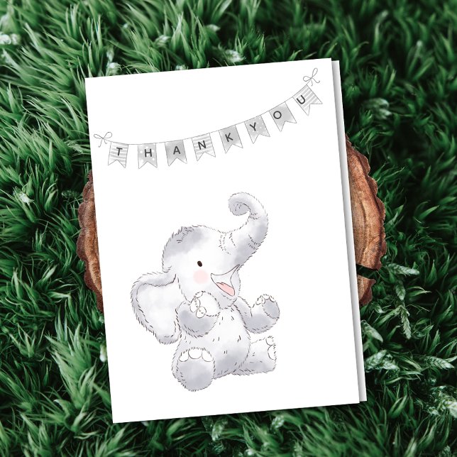 Eléphant bébé moderne Merci neutre genre (Créateur téléchargé)