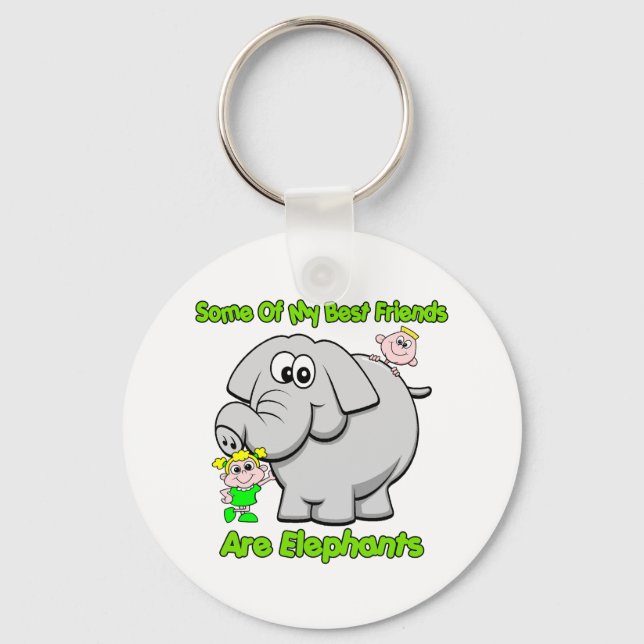 Elephant Best Friends Keychain (Front)