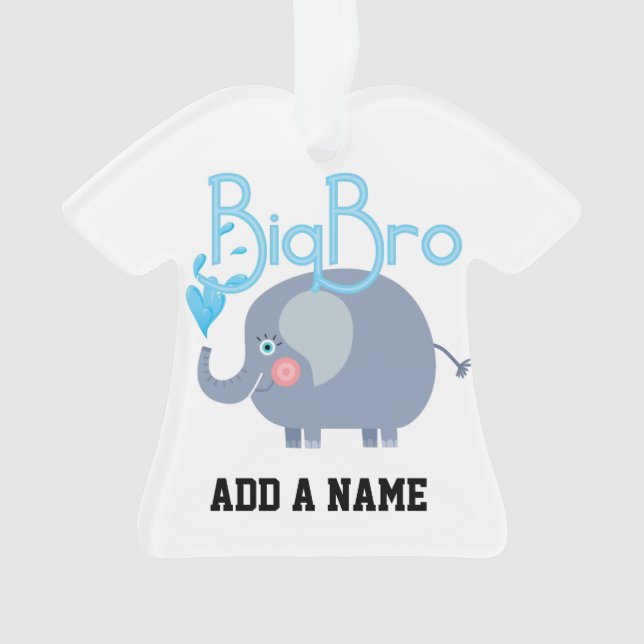 Elephant Big Bro Ornament (Front)