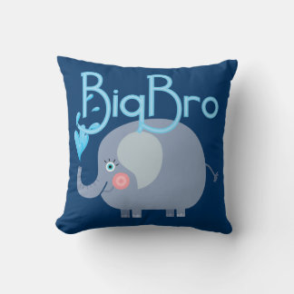 Elephant Big Bro Throw Pillow