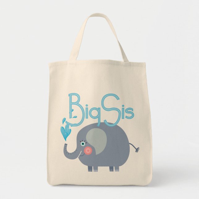 Elephant Big Sis Tote Bag (Front)