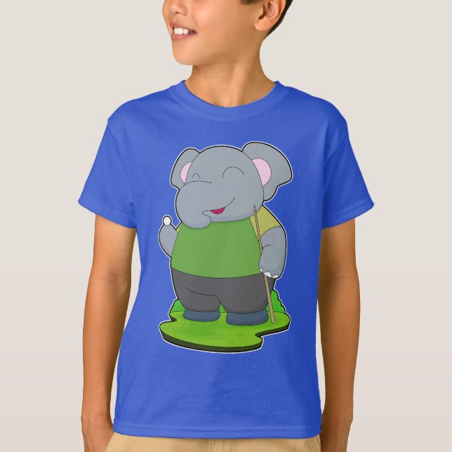 Elephant Billiard Queue T-Shirt (Front)