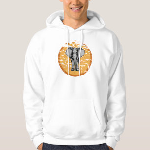 Elephant,Birds,and Vintage Sun Designer hoodies