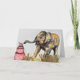 Elephant Birthday Card
