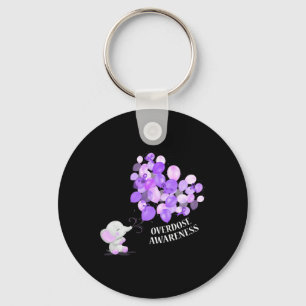 Elephant Blowing Up Lloons Overdose Awareness  Keychain