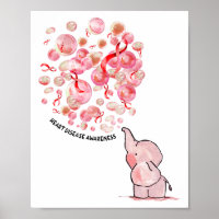 Elephant Blows Up Red Balloons Heart Disease Aware