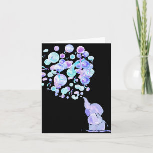 Elephant Blue Purple Balloons Suicide Prevention A Card