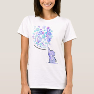 Elephant Blue Purple Balloons Suicide Prevention A T-Shirt