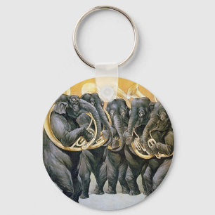 Elephant Brass Band Keychain
