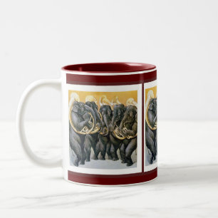 Elephant Brass Band Two-Tone Coffee Mug