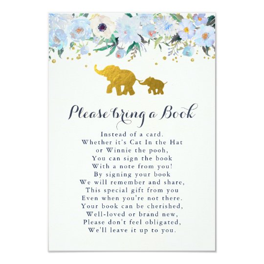 Elephant Bring A Book Card