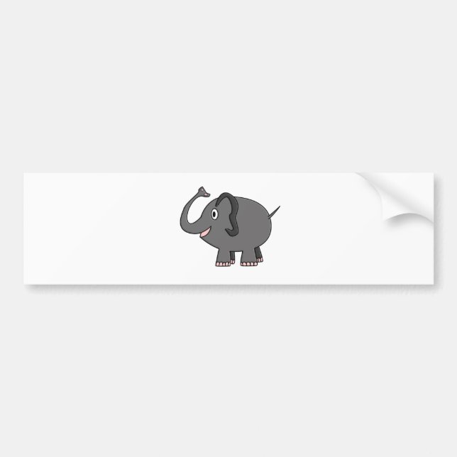 elephant bumper sticker (Front)