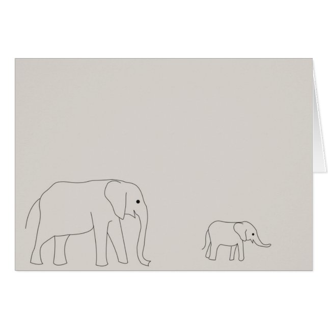 Elephant card (Front Horizontal)