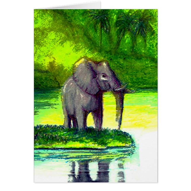 Éléphant - carte (Devant)