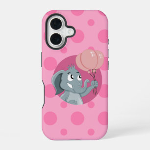 Elephant cartoon iPhone 16 case