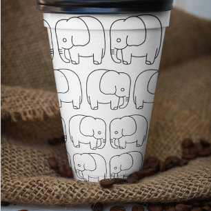 Elephant Cartoon Paper Cups