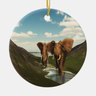 Elephant Ceramic Ornament
