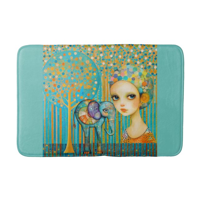 Elephant Charm Bath Mat (Front)