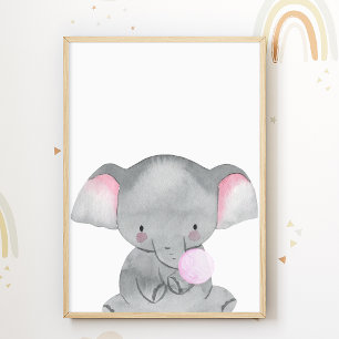 Elephant Cheval Gomme Poster Candy Kids Room Impri