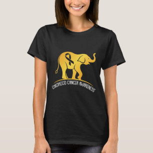 Elephant Childhood Cancer Awareness Ribbon Warrior T-Shirt