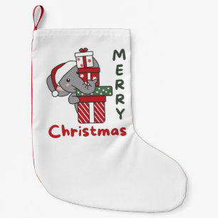 Elephant Christmas Gift Winter Animals Elephant Small Christmas Stocking