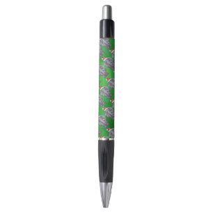 Elephant Christmas On Green Pen