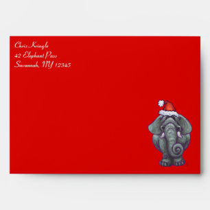 Elephant Christmas On Red Envelopes