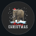 Elephant Christmas Shirt Light Pajama Group Christ Classic Round Sticker<br><div class="desc">Elephant Christmas Shirt Light Pajama Group Christmas</div>