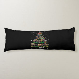 Elephant Christmas Tree Covered By Flashlight Body Pillow