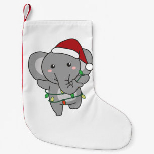 Elephant Christmas Winter Animals Elephants Small Christmas Stocking