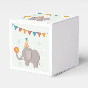 Elephant Circus Birthday Party Favour Favor Box