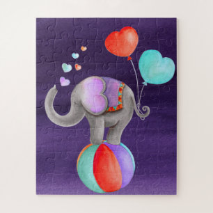 Élephant cirque animal aquarelle puzzle