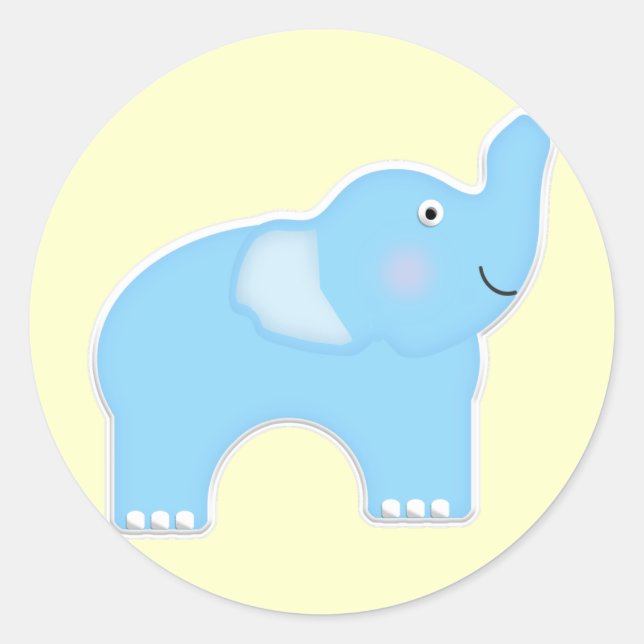 Elephant Classic Round Sticker (Front)