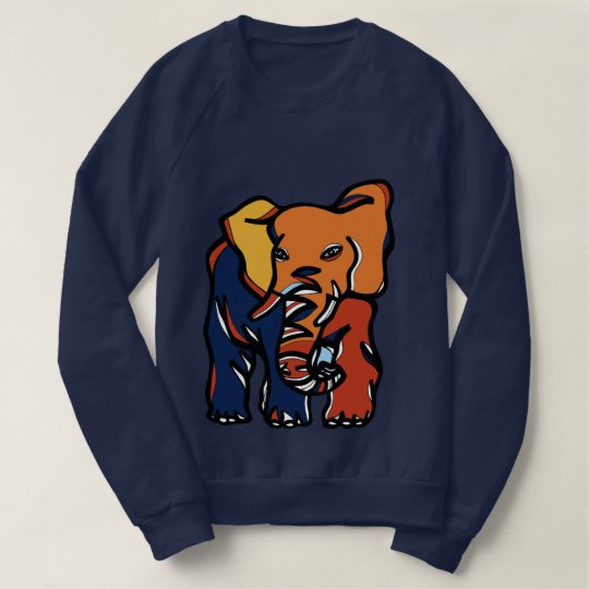 "Elephant Colourful" Men's Raglan Sweatshirt