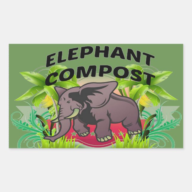 Elephant Compost Stickers! Sticker (Front)
